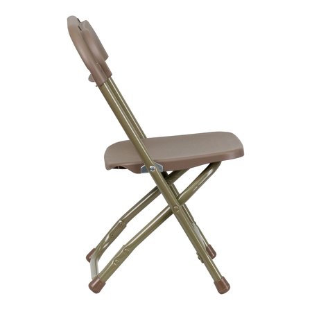Flash Furniture Kids Brown Plastic Folding Chair 2-Y-KID-BN-GG